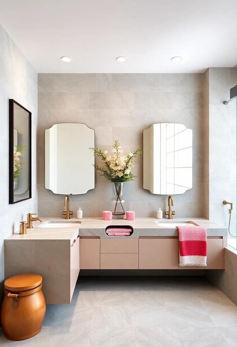 double Down: For larger guest bathrooms, consider a double sink vanity to offer guests convenience and style, allowing for a luxurious experience
