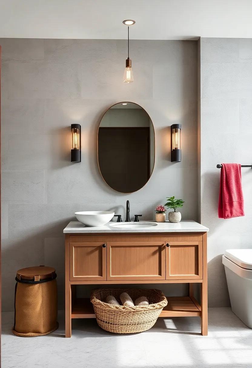 Luxe Lighting: Highlight your vanity with elegant pendant lights or sconces that add sophistication and improve functionality