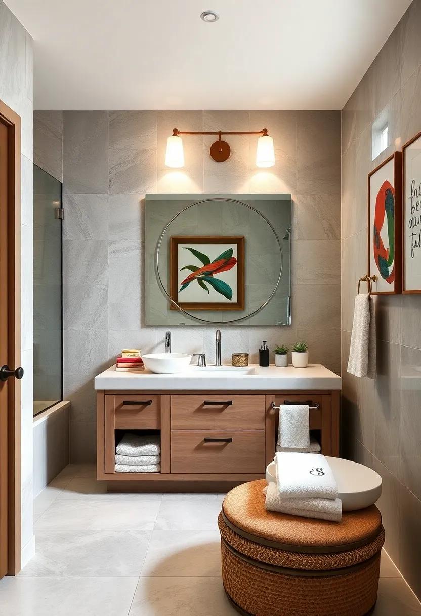 Personal Touch: Add a personal element,like monogrammed towels or custom art,to make your guest bathroom feel welcoming and curated just for them