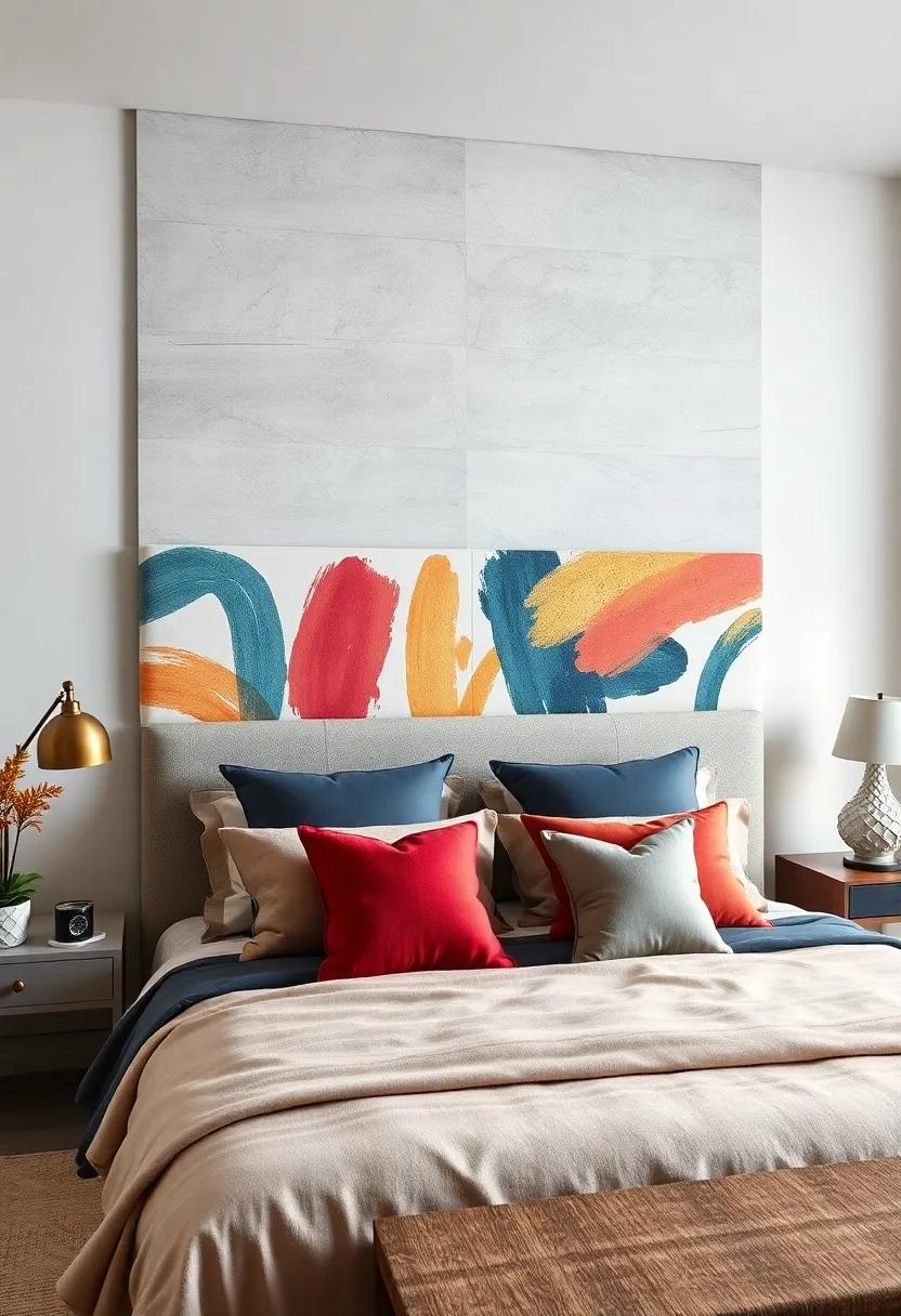 Artistic Brushstrokes: Embrace creativity with a headboard that features abstract brushstroke patterns, offering an ⁣artistic vibe and ‌a‌ splash ‍of‌ color