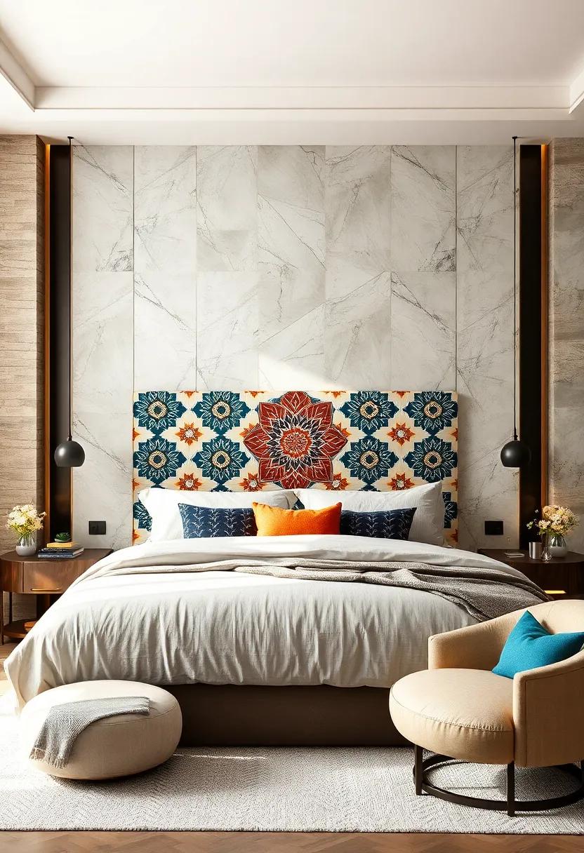 Bold Geometric Designs: ⁣Transform your bedroom into ⁢a contemporary oasis with a headboard adorned in striking geometric patterns that make‌ a statement