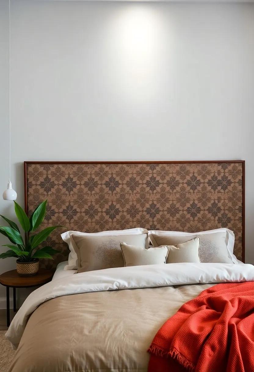Intricate Tile Patterns: Reminiscent of Mediterranean charm, a headboard with tile-like patterns can lend an exotic touch to your surroundings