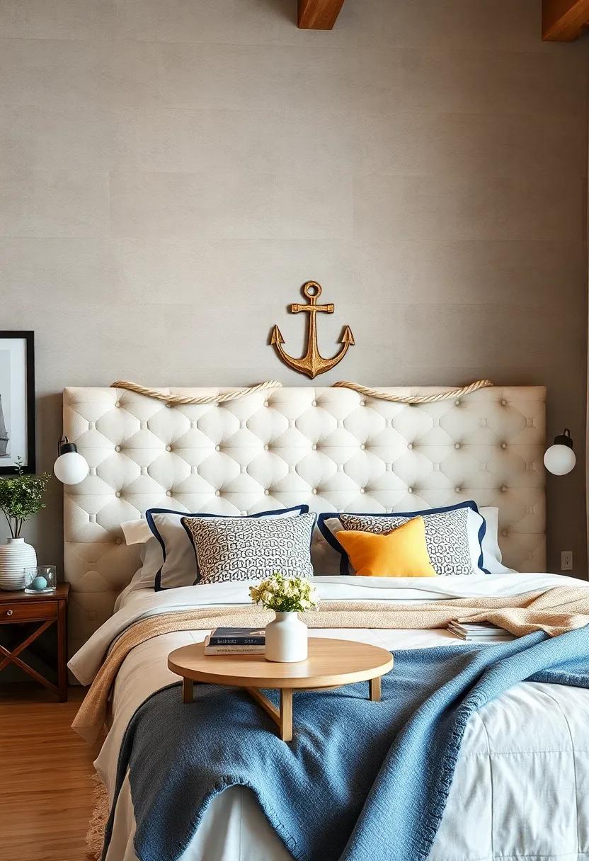Nautical Themes: opt for a​ headboard with a nautical design, featuring ropes or anchors,⁤ to ‌evoke a serene beach vibe that promotes relaxation
