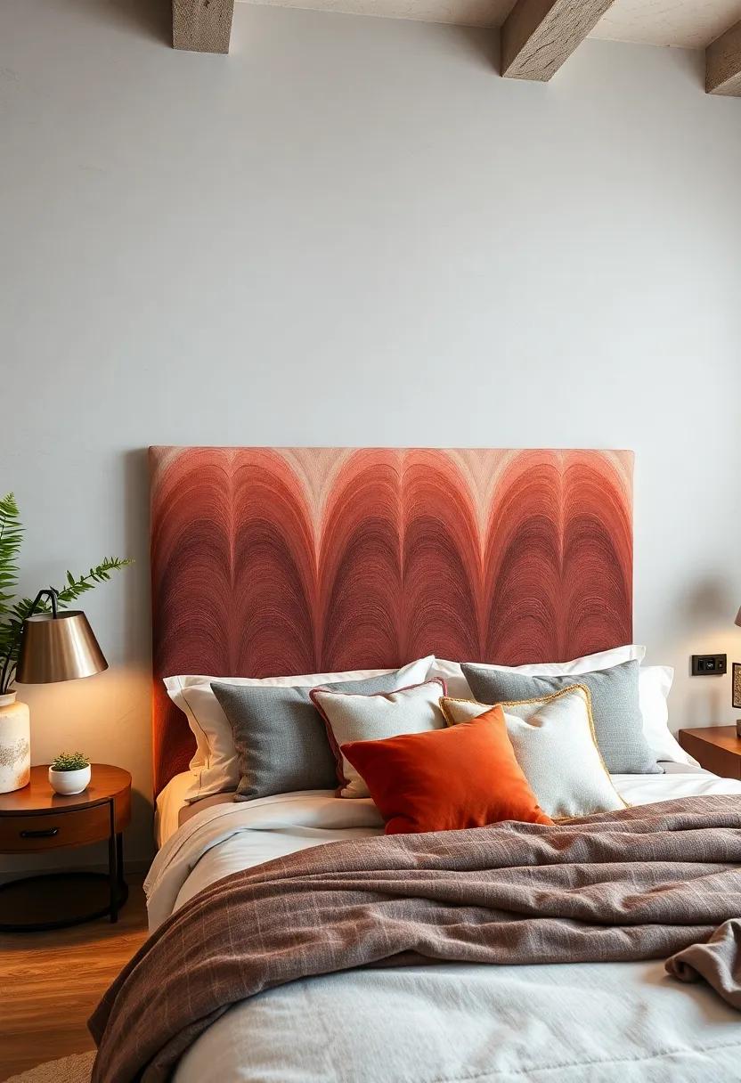 Subtle Ombre Patterns: Create a soft, serene atmosphere with an ombre-patterned headboard ⁣that seamlessly blends colors, perfect for minimalist elegance
