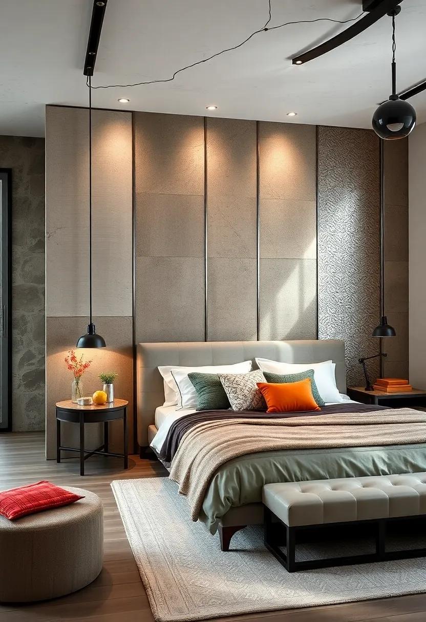 Textured ⁤Wall Panels:‌ Install metal wall panels with intricate designs to add visual interest and ‌depth, making a bold statement in your industrial bedroom