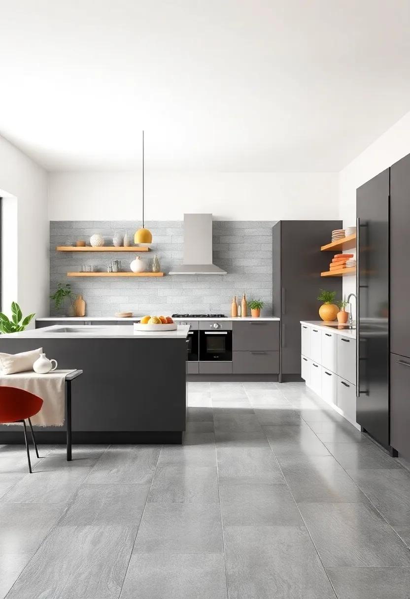 Glossy Subway Tiles: Learn why glossy grey subway tiles are perfect for creating a sleek and modern kitchen floor that reflects light beautifully