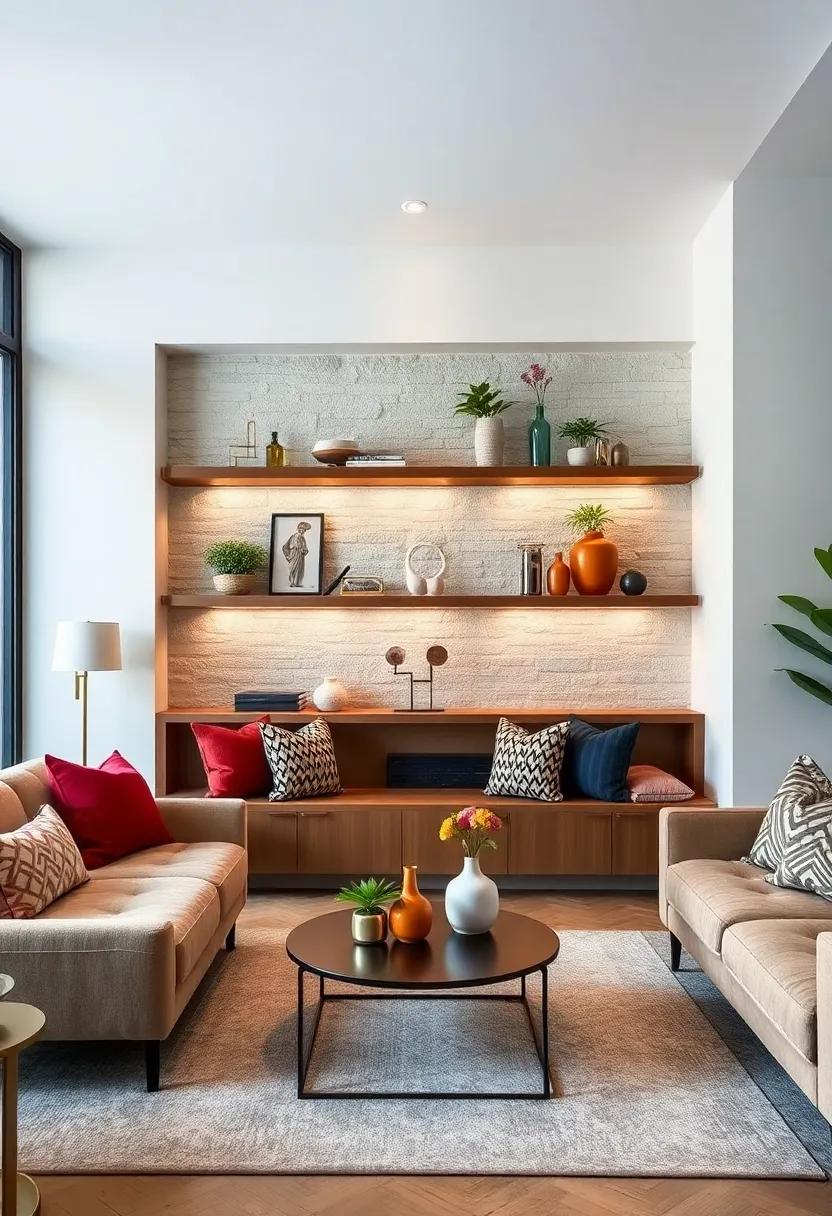 Built-in Beauty:‌ Consider built-in⁢ shelves that can be customized to fit your exact needs, seamlessly integrating with your living room decor for a polished look