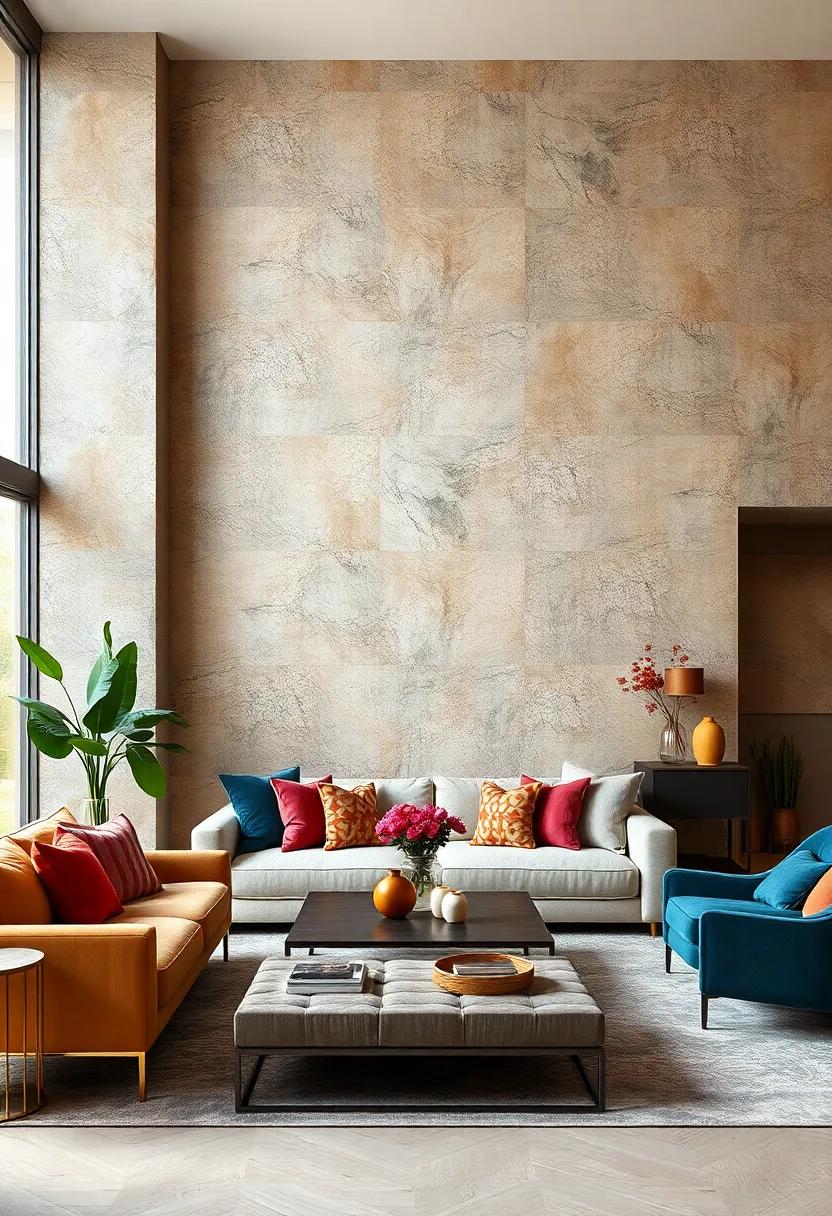 Textural Depth: Wallpapers with varied ⁢textures add dimension and intrigue,⁢ allowing⁣ your living room⁣ to feel dynamic⁢ and inviting