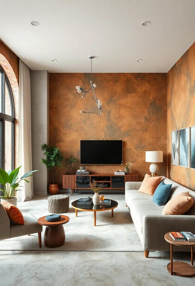 Nature's Palette: Earthy tones⁣ in ​velvet wallpapers resonate with organic aesthetics, giving your living room an inviting and grounded feel