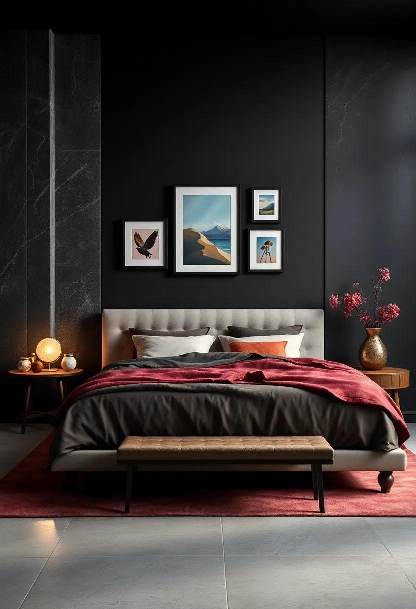 Artful Displays: Create a small‍ gallery​ wall with framed pieces that showcase your personal taste and complement ⁤the ⁣bedroom's⁤ color scheme