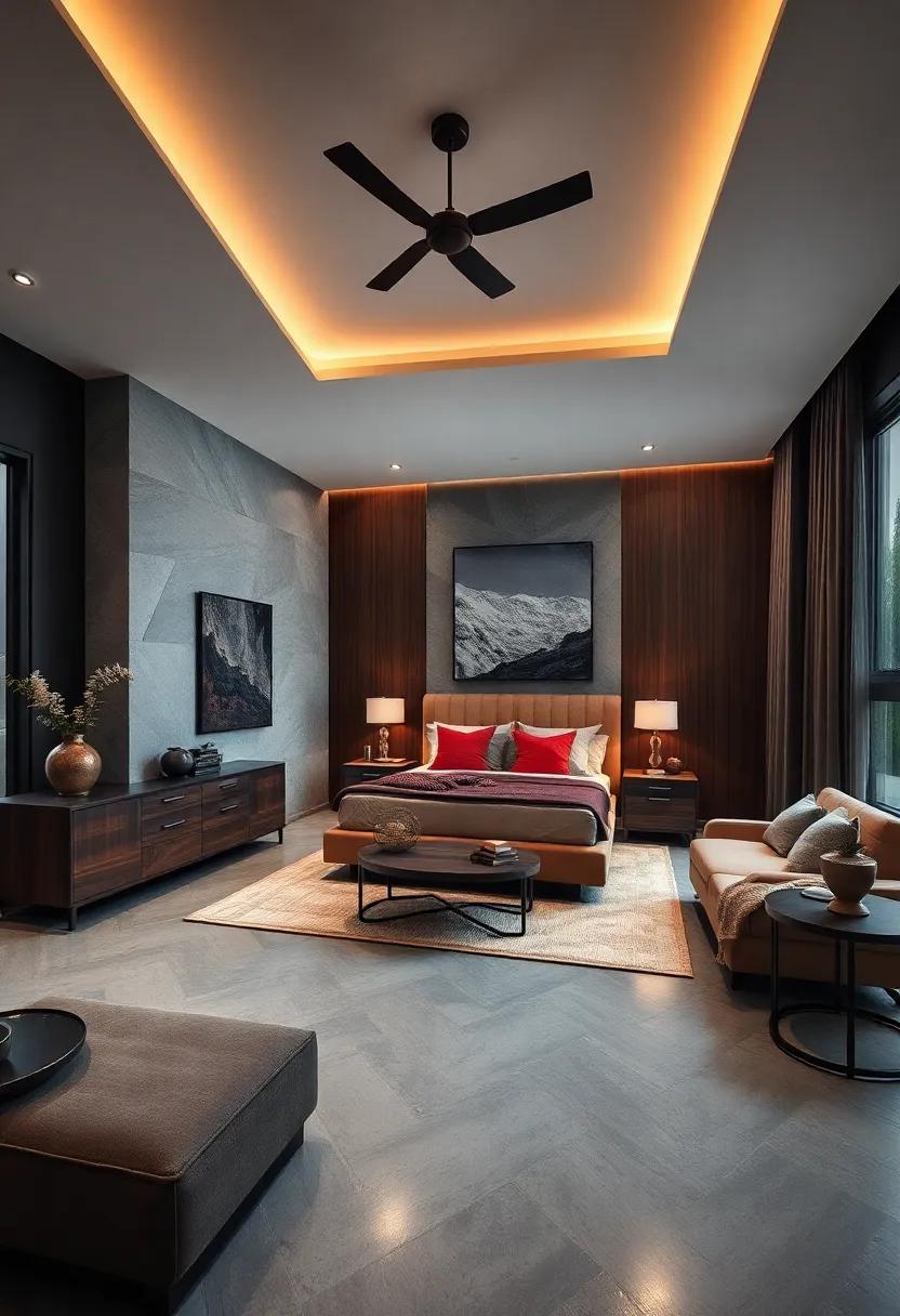 Dark Wood Accents: Incorporate mahogany or walnut furniture pieces that exude sophistication and enhance the ⁣room's warm ambiance
