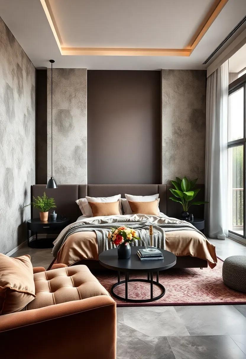 Greenery and Nature: Introduce dark green houseplants or elegant floral arrangements that enhance the luxurious vibe while providing a refreshing touch