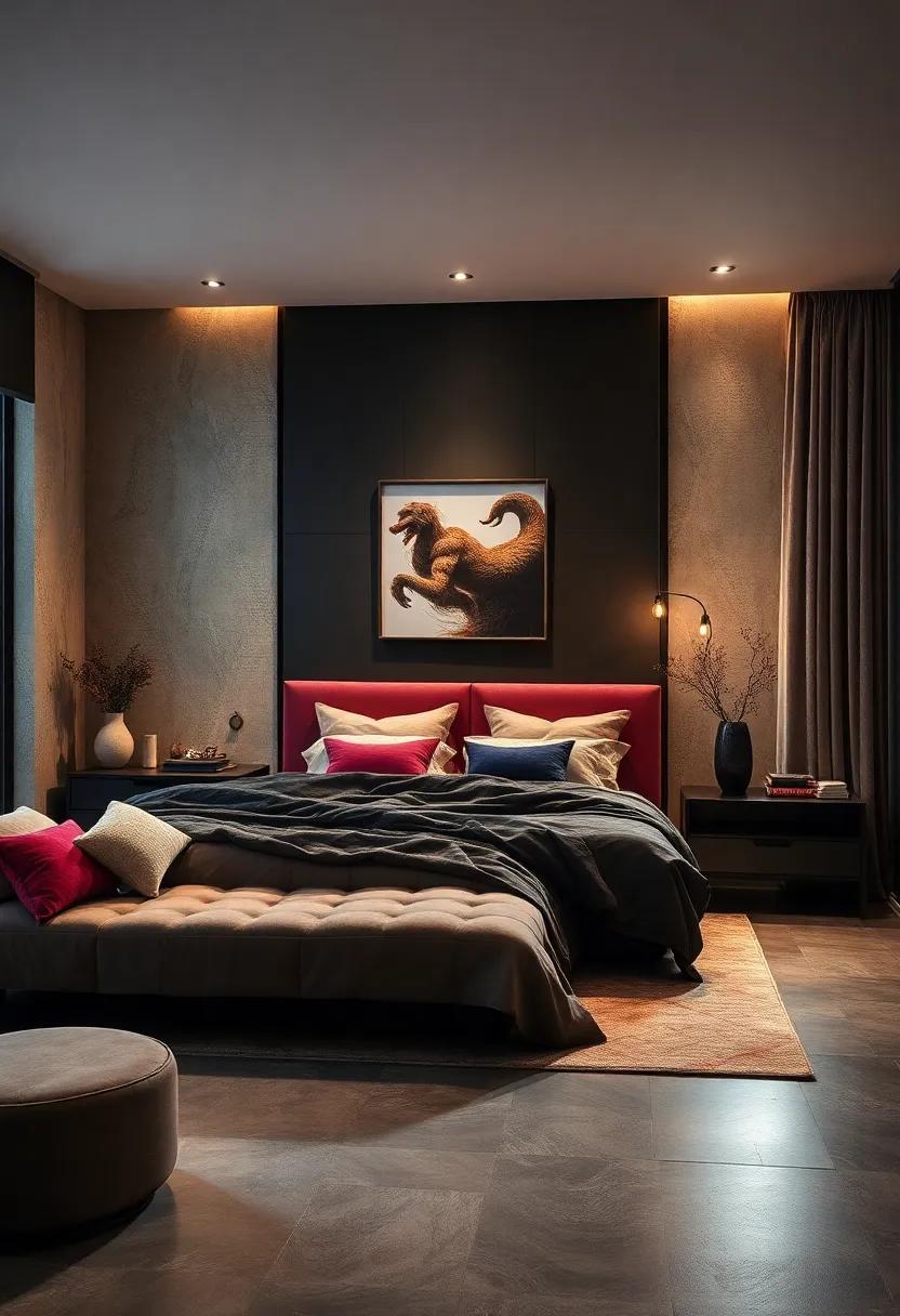 Layered textures: Combine various materials like silk,wool,and leather to create depth ‌and warmth in your bedroom environment