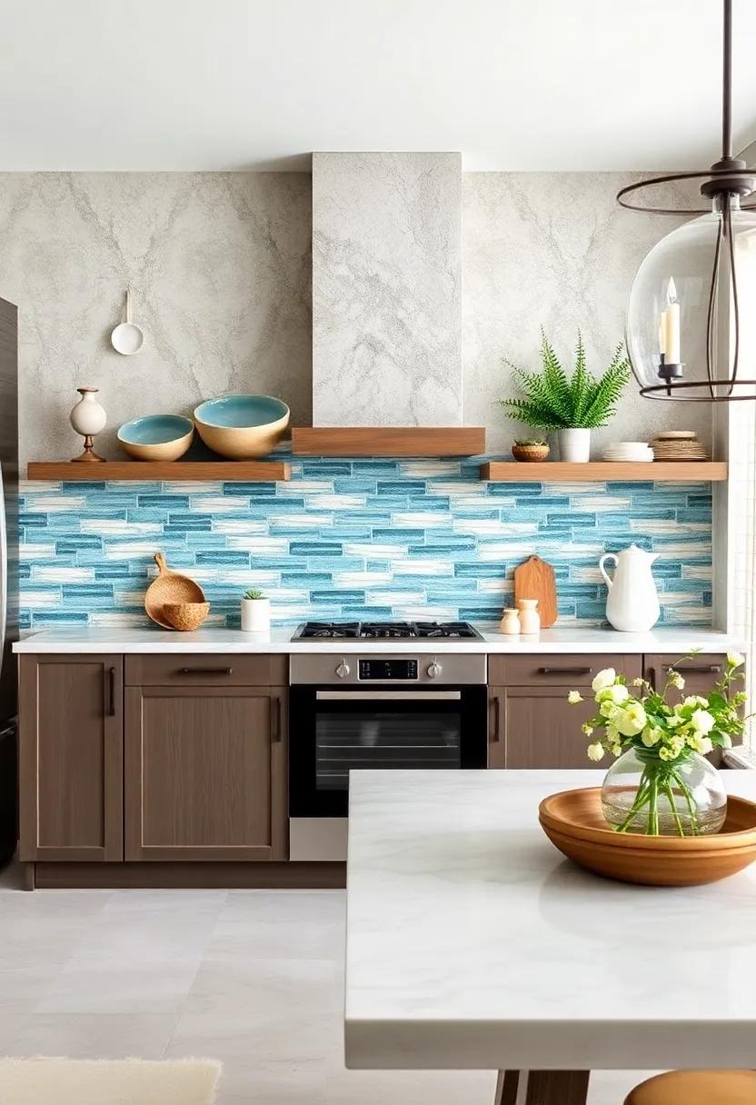 Beach-inspired Backsplash: ⁤Use ⁢handmade ⁣ceramic tiles in ocean-inspired colors as ⁢a stunning focal point for your ⁤kitchen backsplash