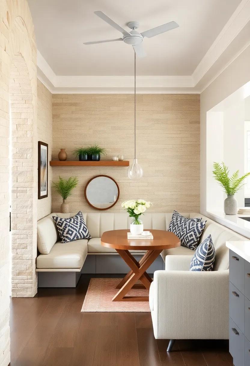 Dining Niche: Create a cozy dining nook with built-in seating, where family ⁤and friends​ can gather for meals amidst lovely coastal ‍decor