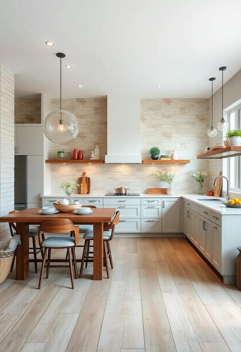 Unique ​Flooring: Choose beachy‌ wood ​or ceramic tiles ‍with a weathered finish ⁣to complement ‌the coastline while ⁤adding⁤ character⁢ to the kitchen