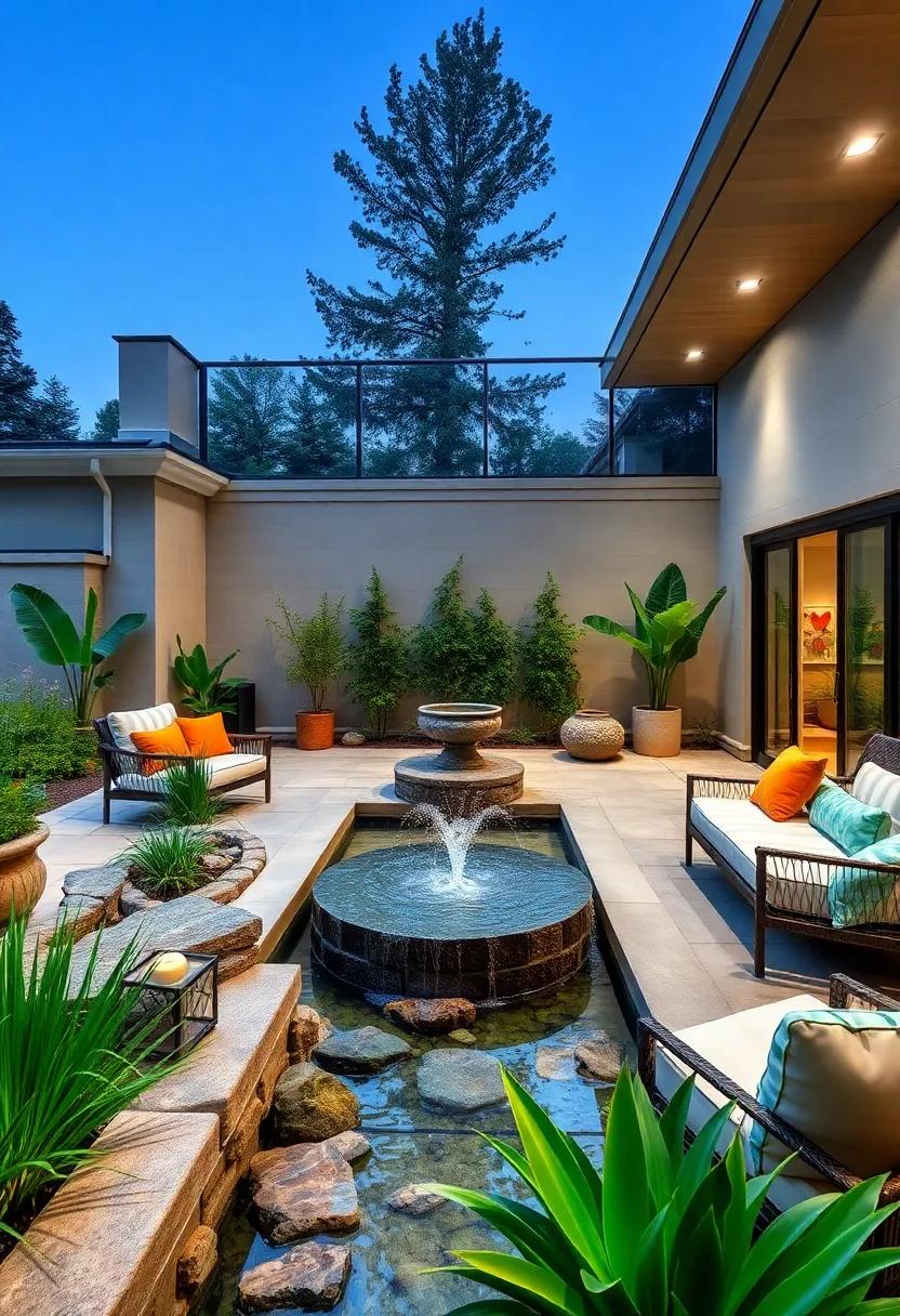 Custom Water Feature: Design a​ personalized water installation, whether ⁢a⁣ pond or fountain,​ that becomes a stunning focal point in ‌your garden ⁣oasis