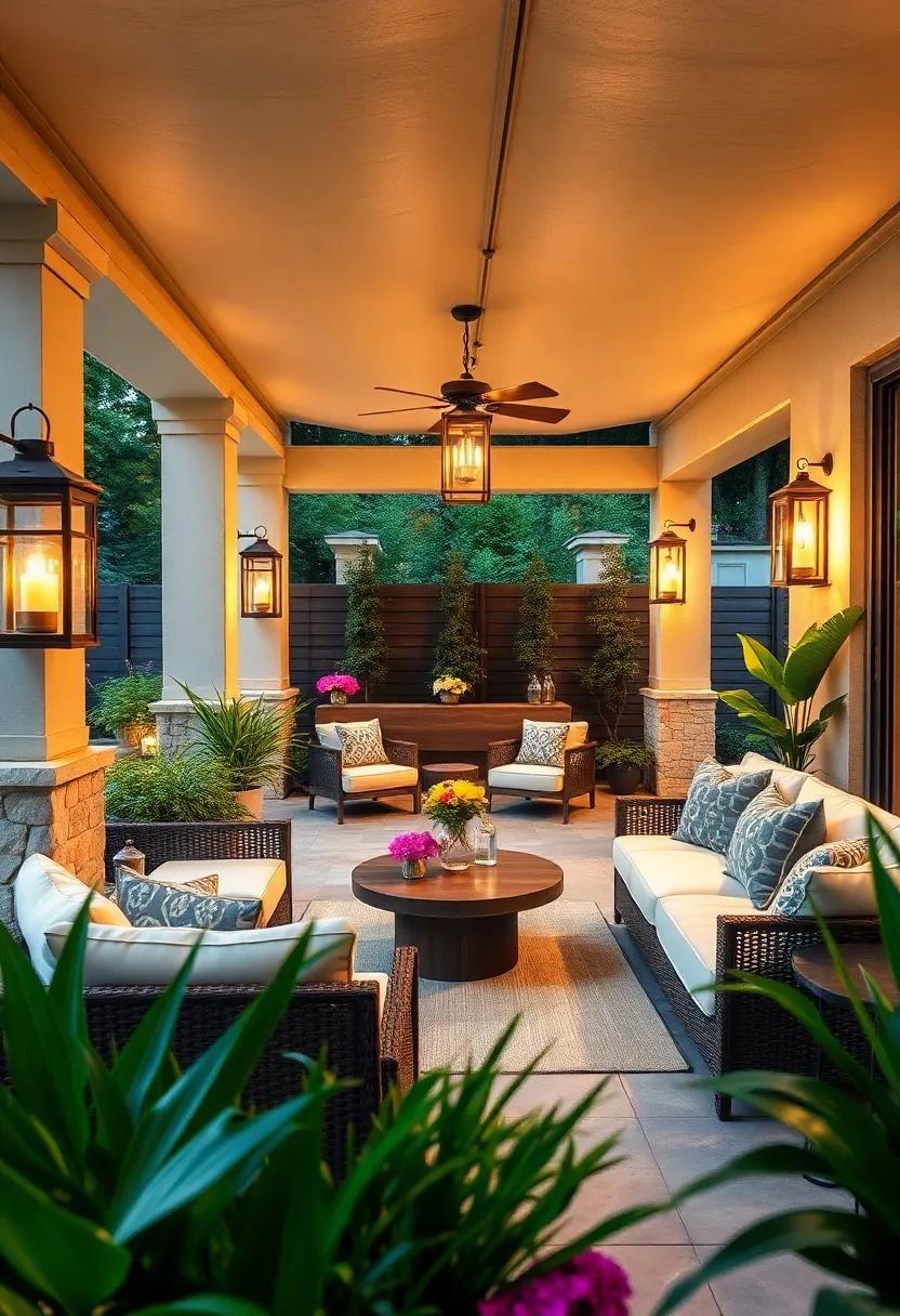 Statement Lanterns: Illuminate​ your patio with oversized ⁢lanterns⁤ that create a ​dramatic effect ‍while casting⁣ a⁢ warm glow ⁤during ‌evening gatherings