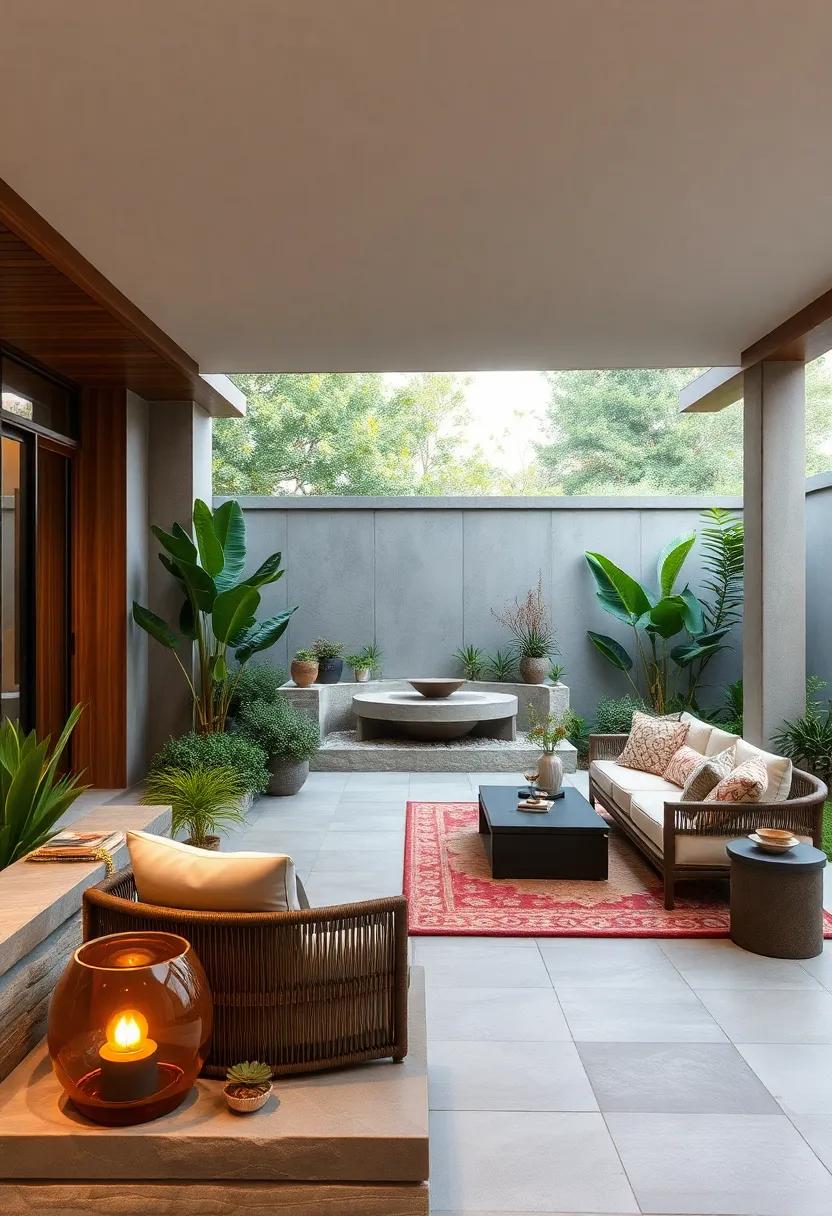 Zen Garden Space: Achieve tranquility with ⁣a minimalist layout, stone pathways, and calming water features that ⁢invite peaceful meditation ‌and relaxation
