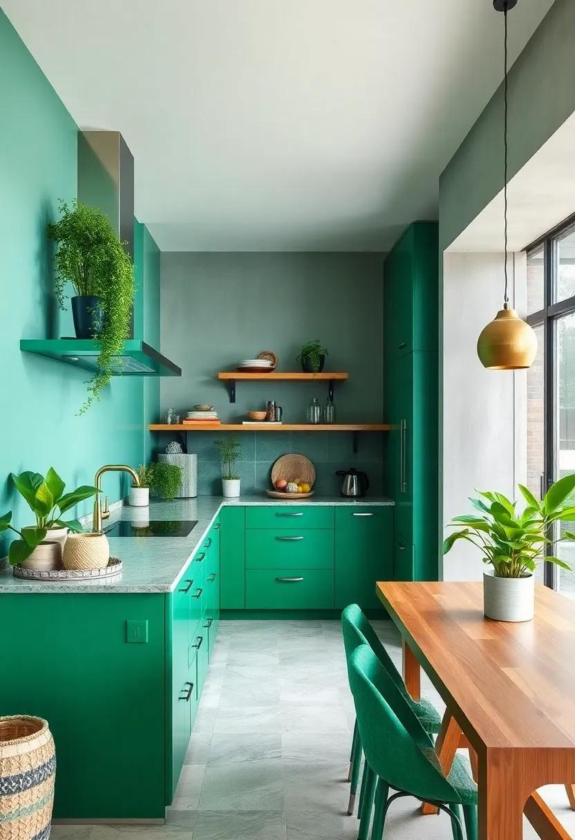 Botanical Themes: Use lush greenery and potted ⁤plants as perfect complements ​to an ‍emerald kitchen, bringing life and vibrancy indoors