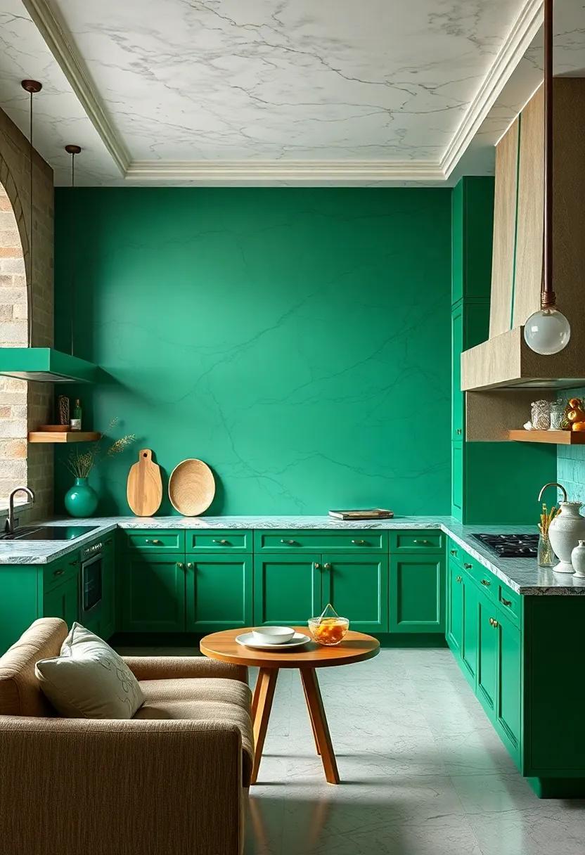 Elegant Paint Techniques:‌ Explore⁢ sophisticated paint techniques that can ⁤add depth and character​ to solid emerald⁤ walls or cabinetry