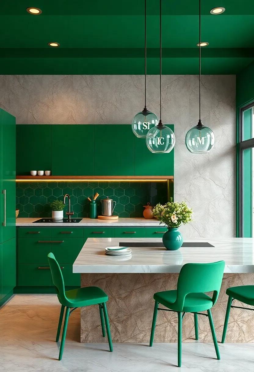 Personal ‌Touches: Incorporate personalized touches such as monogrammed⁣ items in⁢ emerald ‍tones to reflect ⁢your unique style in the ‍kitchen