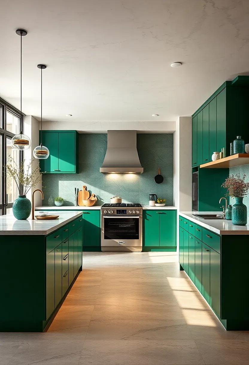 Sustainable ⁤Choices: Look into⁢ eco-friendly materials and finishes in emerald to enhance your luxury ⁣kitchen ​while being kind to ⁣the environment