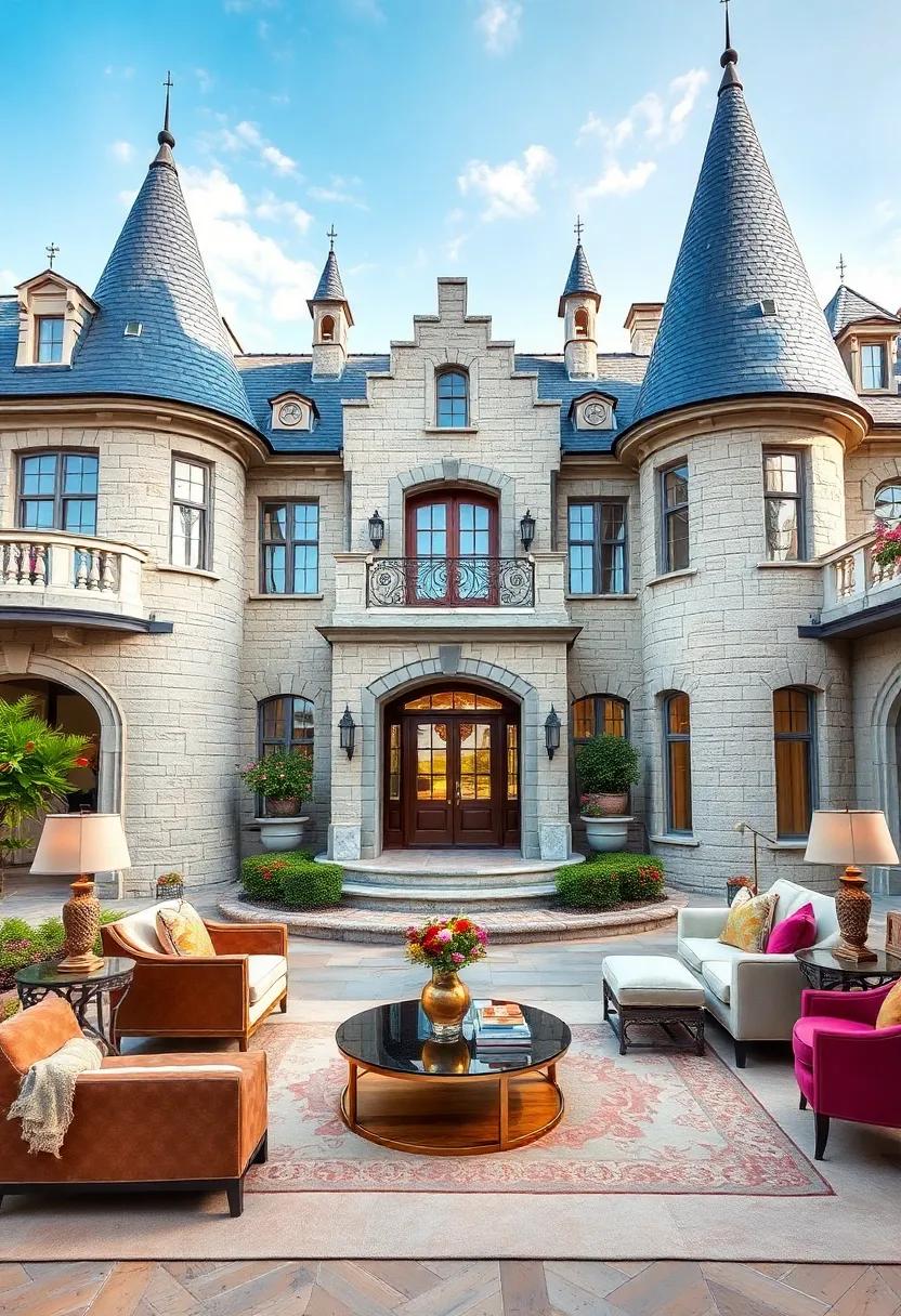 Whimsical Fairy Tale ‌castle: Inspired⁢ by ⁣classic castles, this mansion ⁣features ⁣turrets and​ enchanting gardens, making it⁢ a dreamlike ‌abode⁣ straight out of ‌a ‍storybook