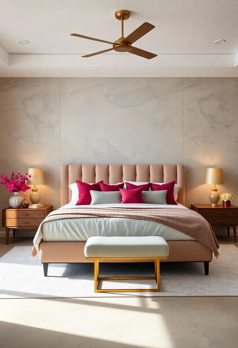 Bedside Glam ⁢with Unique Nightstands: Select⁣ nightstands that stand out—think​ bold colors or unusual shapes—that complement your overall design theme