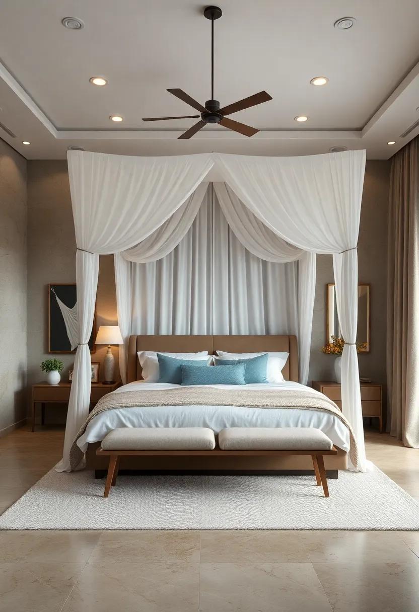 Canopy Beds for a Touch​ of Elegance: Install a canopy or​ drapes around your bed to create a luxurious, dreamy environment that‍ feels like a private retreat