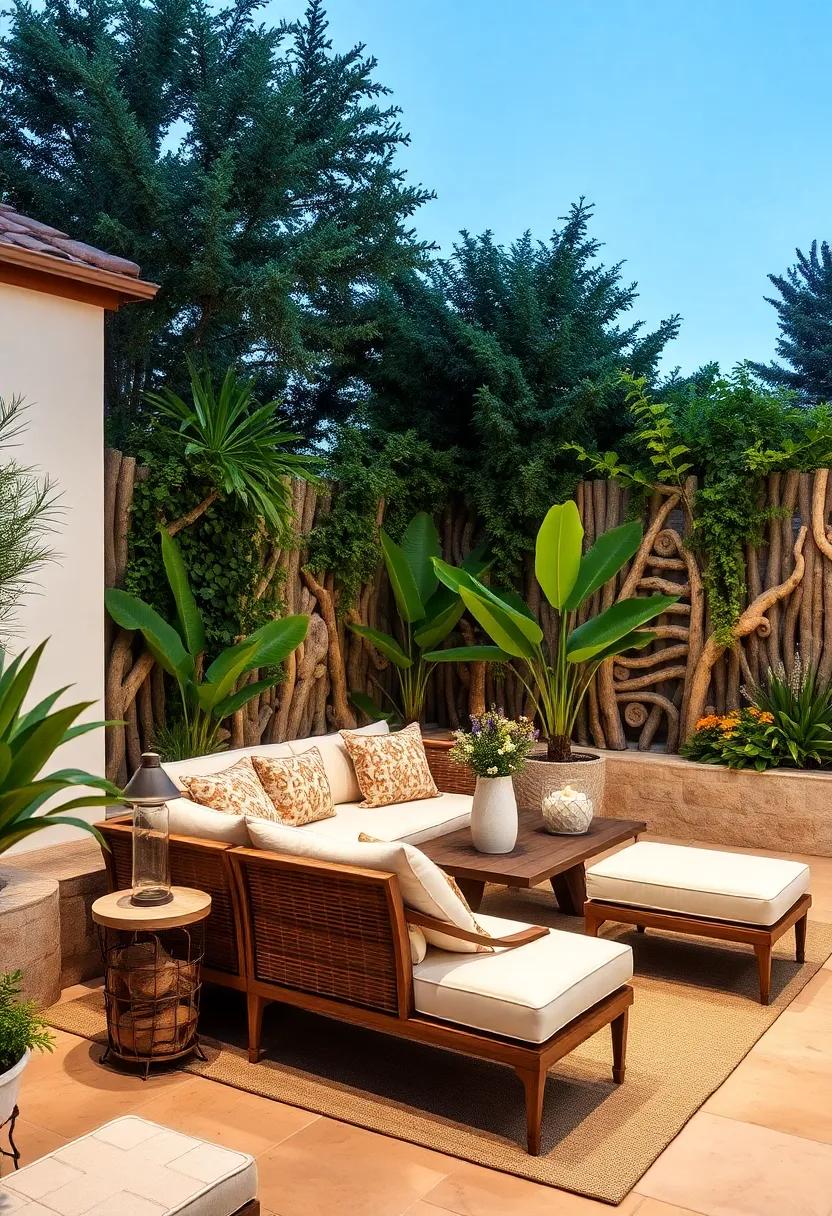 Driftwood Accents: ⁣Incorporate driftwood pieces as a natural ​fence option‌ that brings an organic coastal charm to your Mediterranean retreat