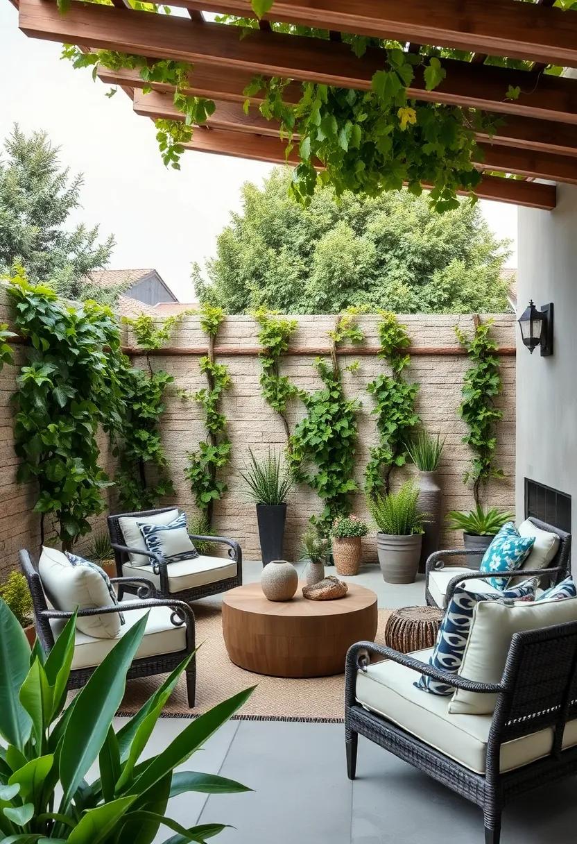 Grapevine Privacy Walls: Grow grapevines along sturdy ⁢trellis systems to create shaded walls that provide privacy as well as delicious harvests