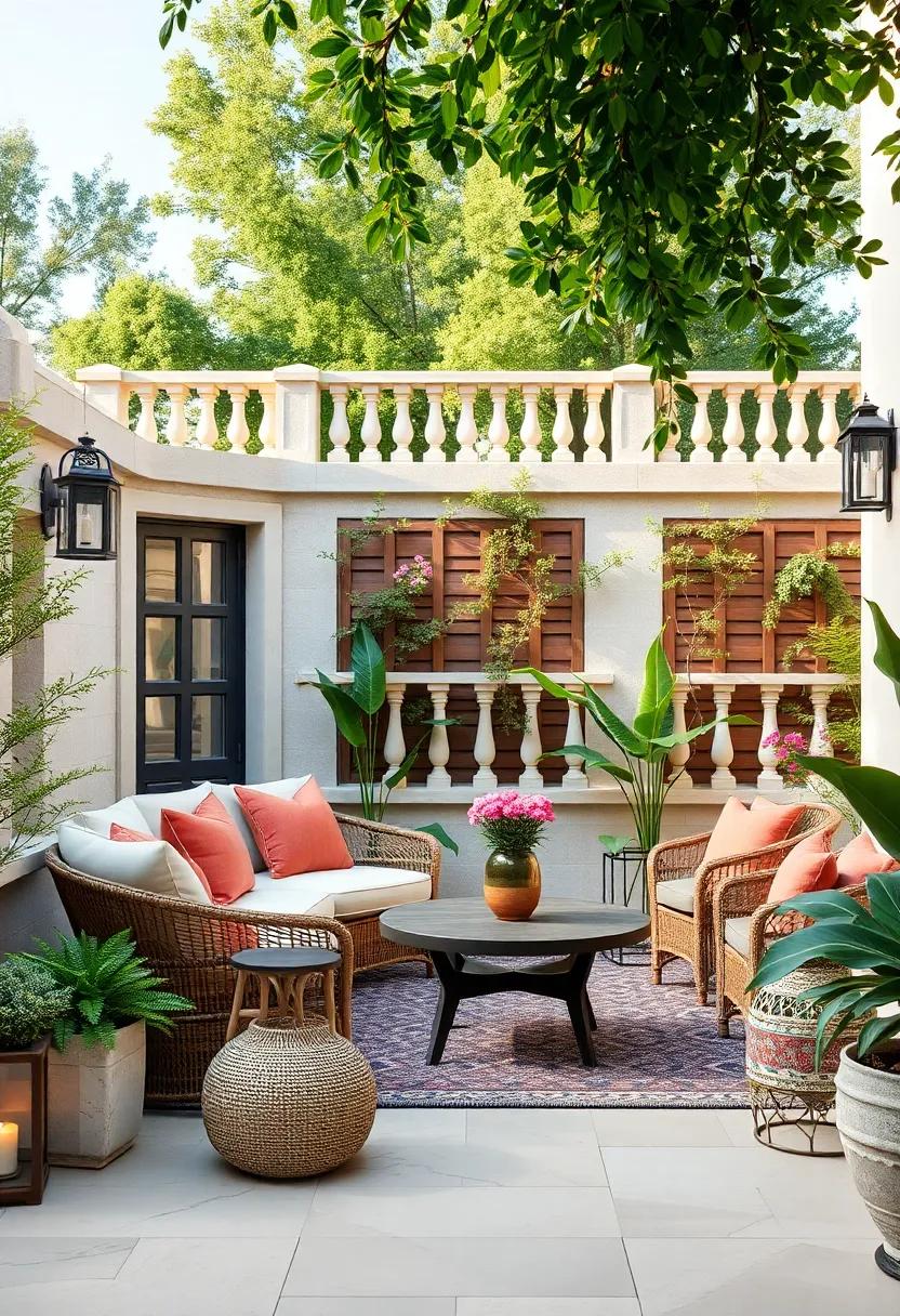 Romantic Railing Balustrades: Use decorative balustrades to add a touch of elegance‌ and romanticism,⁢ ideal ⁢for terraces or elevated garden spots