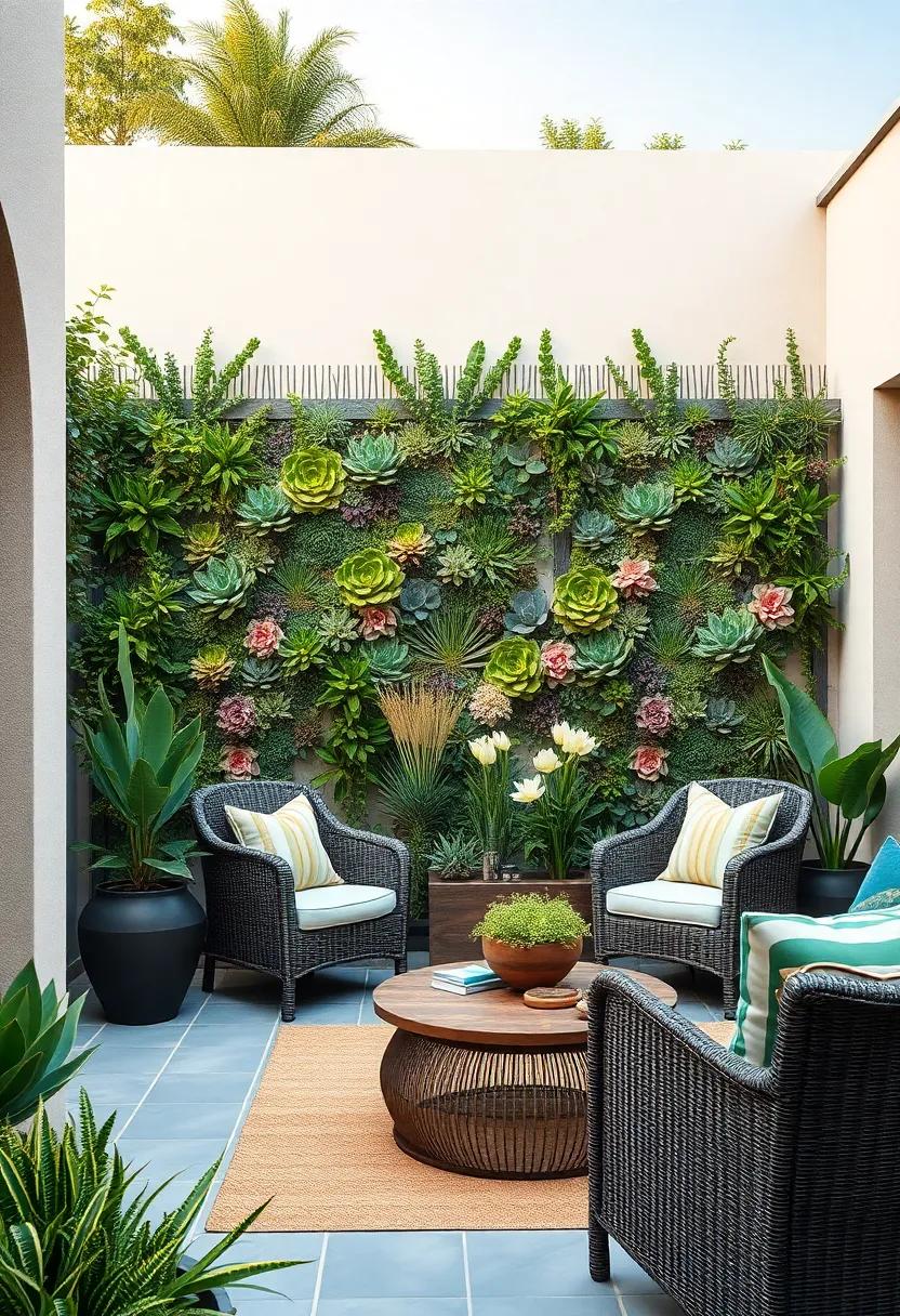 Succulent Wall Gardens: Combine gardening and fencing by‍ creating a vertical wall of succulents that serves as both a stunning decorative piece and a barrier