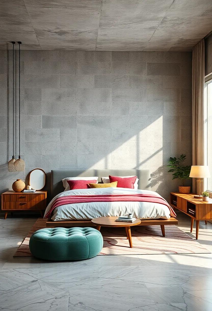 Choose Low-profile Furniture: Keep the lines of your bedroom clean and open by selecting low-profile beds and sleek furniture pieces