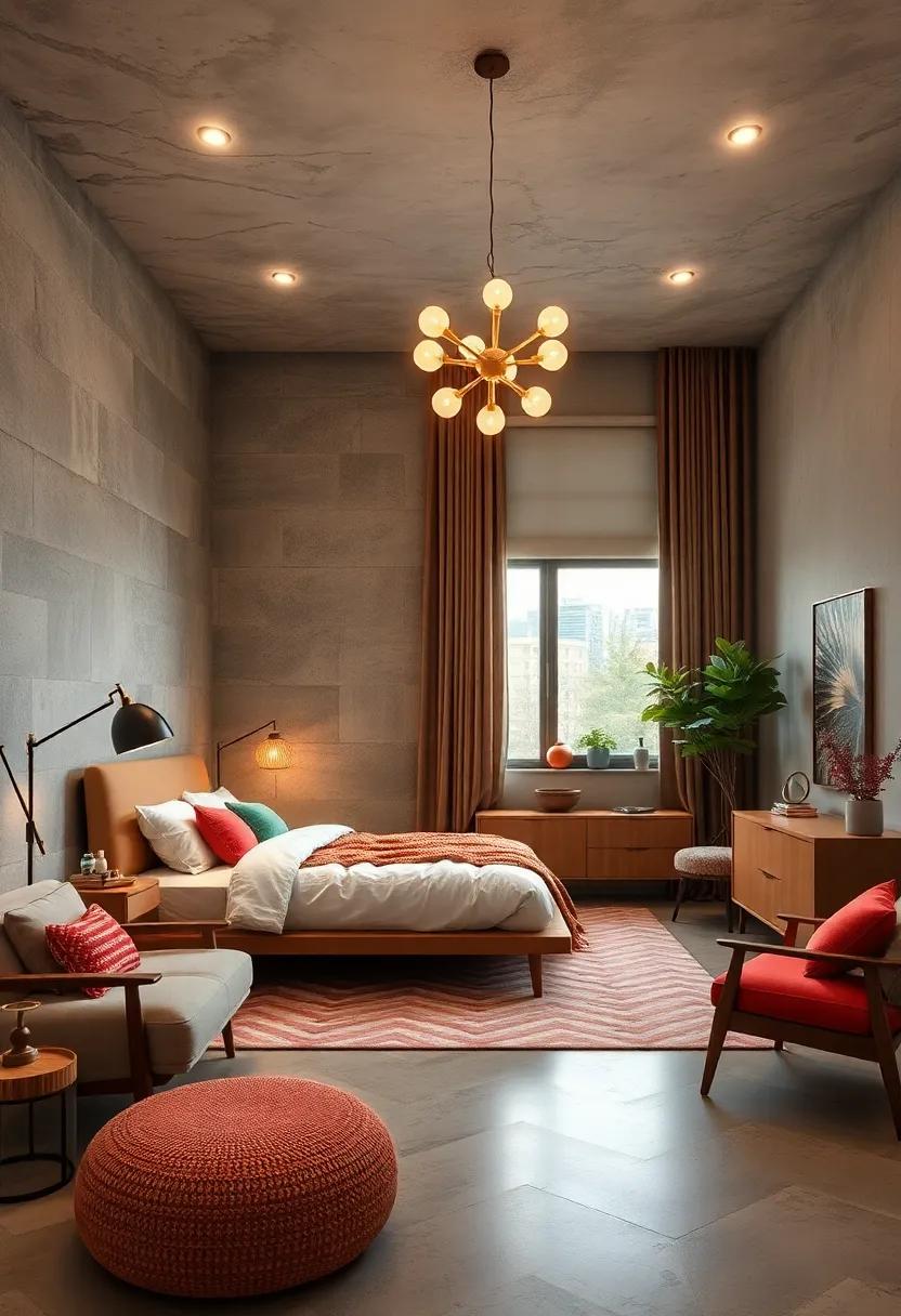 Incorporate Retro Lighting:‍ Opt for iconic lighting fixtures like Sputnik chandeliers or sleek floor ‌lamps to illuminate ‌the room with style