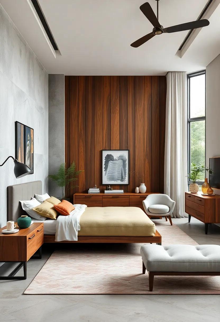 Invest in Quality Materials: Seek out furniture crafted from rich woods like walnut or teak, ⁢which are hallmarks of mid-century design