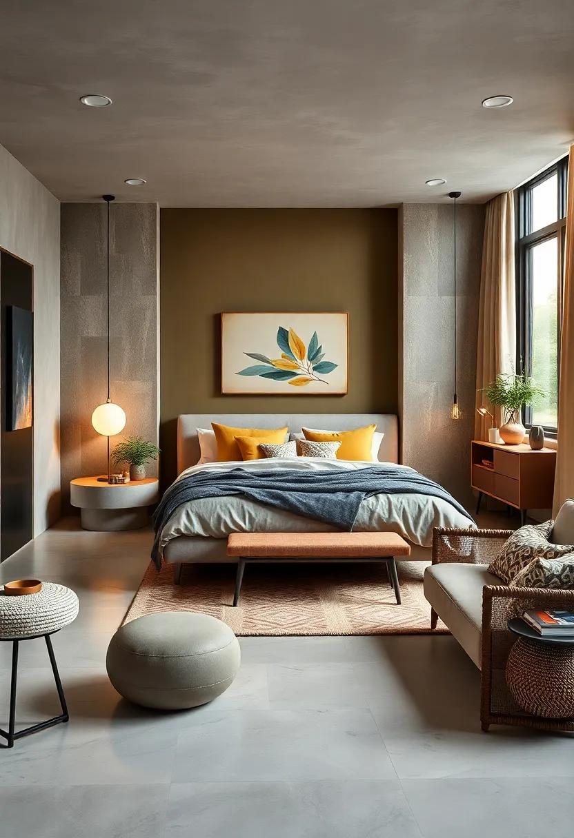 Select​ a ⁢Muted Color Palette: Incorporate ⁤earthy hues such as olive green, mustard yellow, and ⁢muted browns to evoke a warm, sophisticated ‍atmosphere