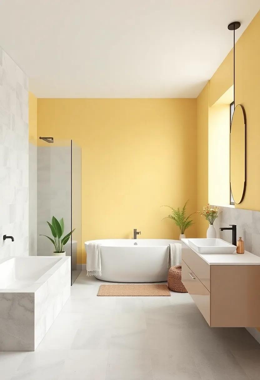 Light​ Gray and Pale Yellow: Infuse ‍your bathroom with subtle​ sunshine,creating a cheerful yet relaxed atmosphere that brightens your ​day