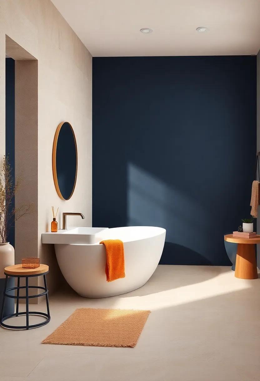 Rich Navy and Soft Sand: This ‌bold ‌pairing‍ brings depth to the minimalist theme while maintaining a​ sense ‌of calm inspired by the ocean’s horizon