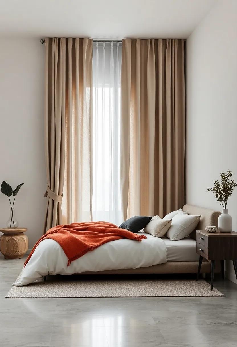 Add ​Tie-Backs: ⁣Use elegant tie-backs to keep curtains neatly ‍arranged during⁤ the day, adding a touch‌ of‍ sophistication and functionality to the room