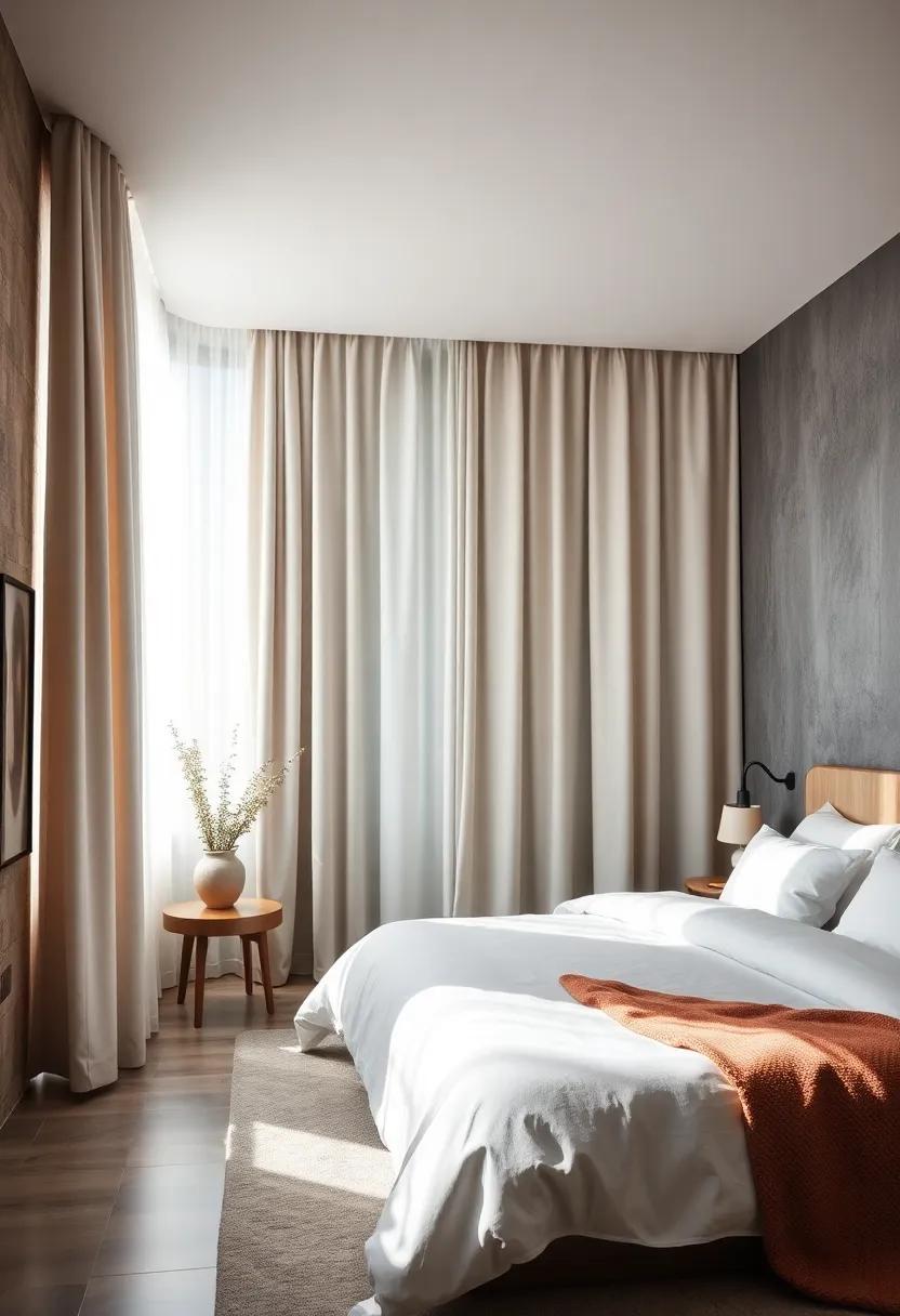 Play with ‌Curtain ⁣lengths: ‌Mix and match different curtain⁢ lengths in your bedroom design for a ⁢unique, layered⁢ look that ​remains chic‌ and sophisticated