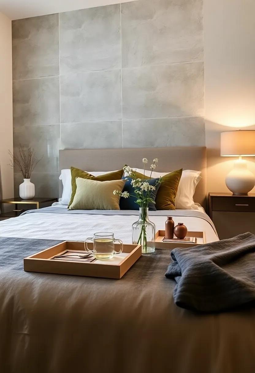 Bedside Trays: Use​ decorative trays on your nightstands‌ to keep essential⁢ items organized while adding a layer of design