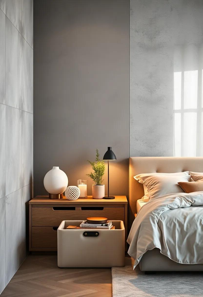 Contemporary Bedside Bins: Chic⁢ bins help keep‍ your nighttime essentials organized ​while integrating seamlessly with your overall decor