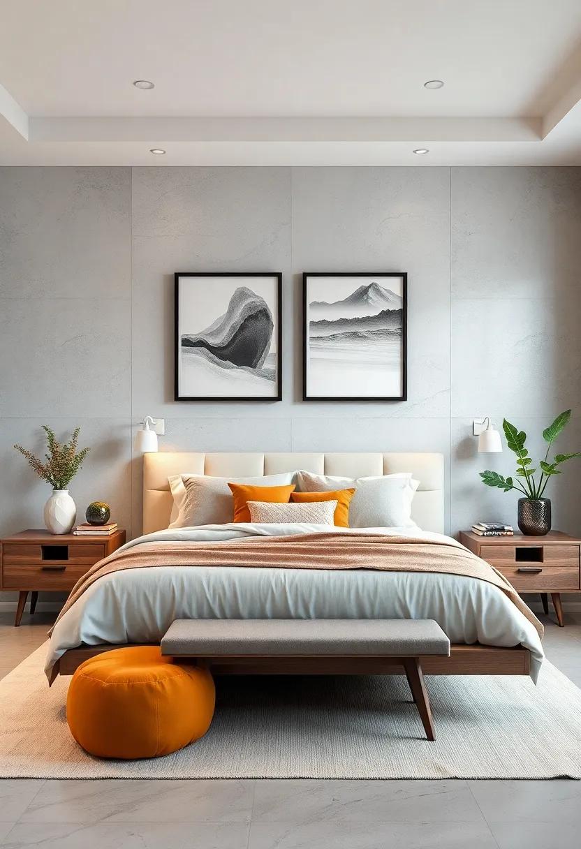 Decorative Wall Art:‌ Hang modern art pieces or framed photography ​above your bed‍ to inject personality and character into‍ your decor