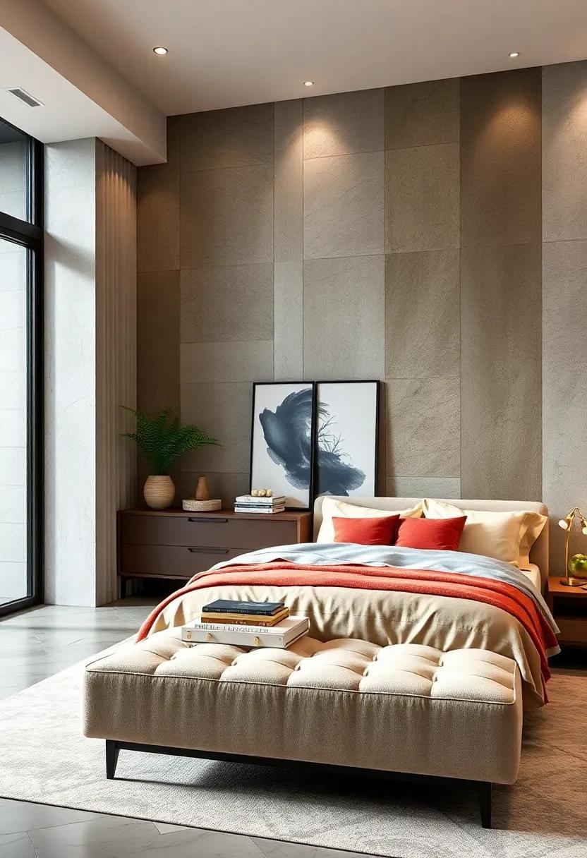 Multifunctional Storage ⁣Ottoman: Use a ⁢plush ottoman at the foot‍ of ⁤your bed ⁤for extra seating,⁣ storage, and as a stylish accent piece