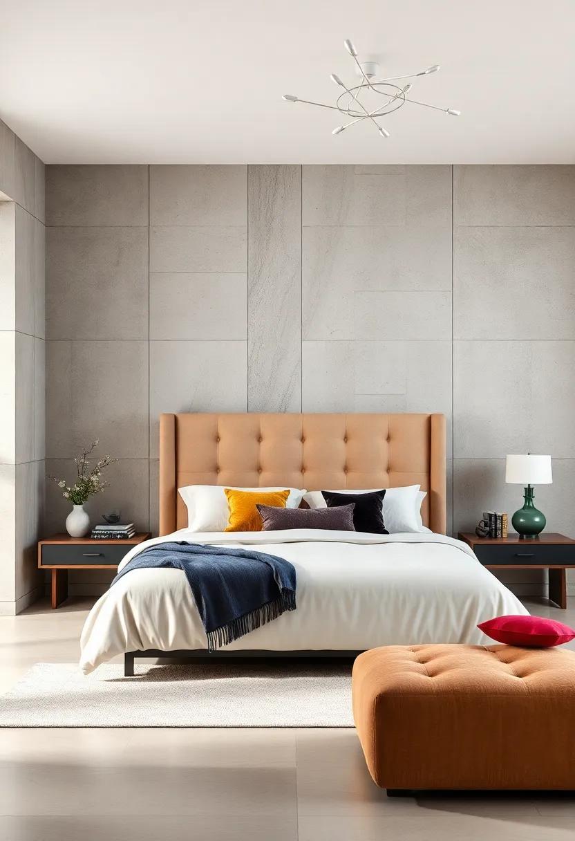 Statement ⁤Headboard: Choose ⁣a ⁢bold upholstered headboard to add⁣ a pop of color‍ and texture, making your bed the focal‍ point of the room