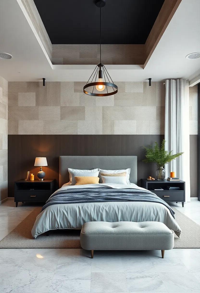 Statement Light Fixtures: Ditch traditional ⁣lamps for artistic pendant lights or bold⁢ chandeliers that add‍ a dramatic flair to your bedroom