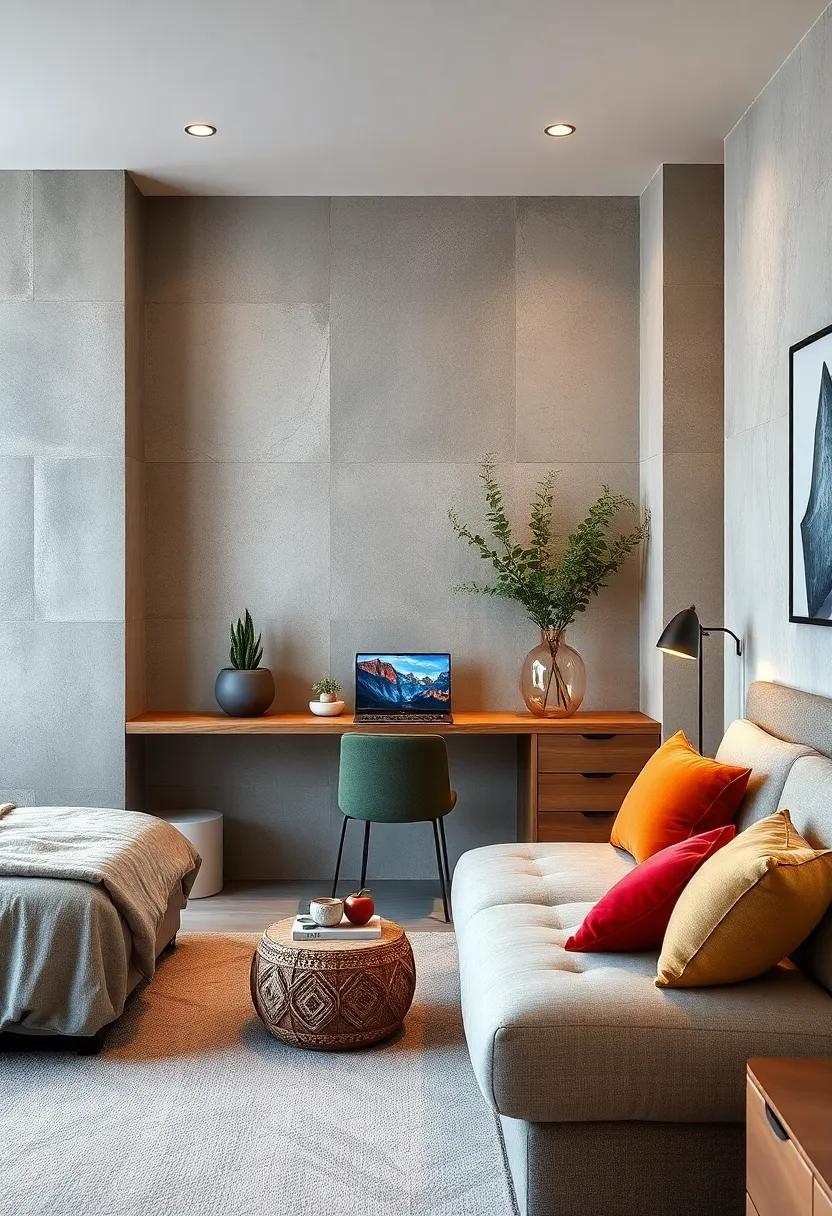 Wall-mounted Desks: For smaller bedrooms, a wall-mounted desk can provide a functional⁣ workspace without encroaching on floor space