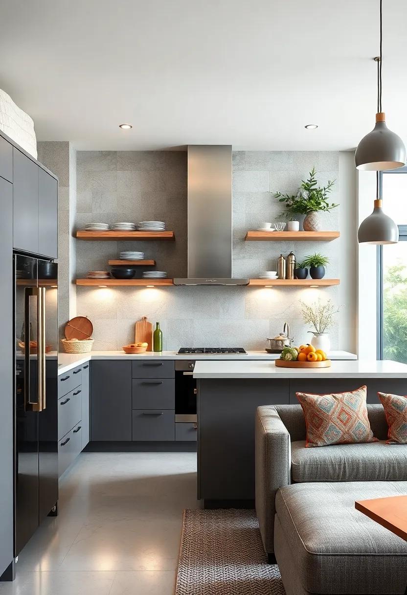 Open Shelving: Replace ​upper cabinets⁤ with‌ open shelves in a light⁤ wood or metal finish to display stylish dishware and decorative items while keeping the‌ space airy